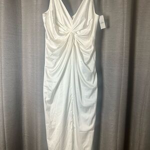 Abercrombie draped twist-front maxi dress - large